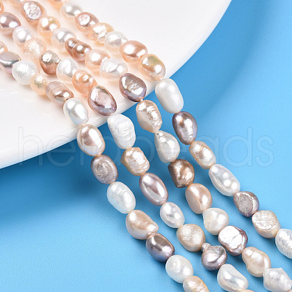 Natural Cultured Freshwater Pearl Beads Strands PEAR-N014-06G-1