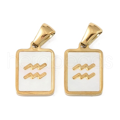 Constellations Natural White Shell Pendants STAS-M338-01A-G-1