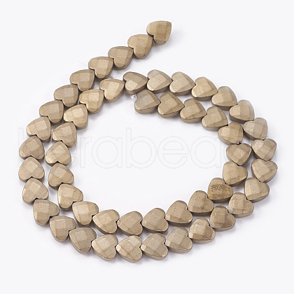 Electroplate Non-magnetic Synthetic Hematite Beads Strands G-P367-I-03-1