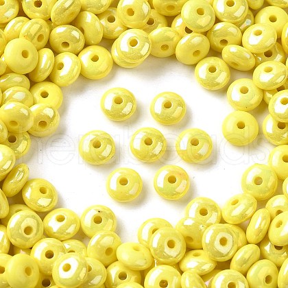 UV Plating Opaque Acrylic Beads MACR-F083-13F-1