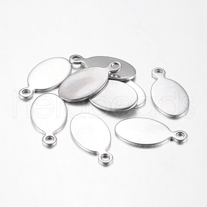 201 Stainless Steel Stamping Blank Tag Pendants STAS-Q109-1