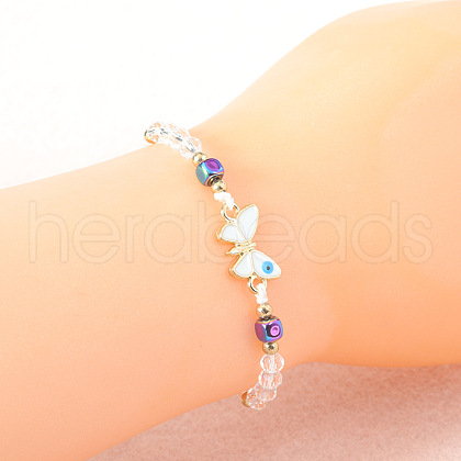 Bohemian Style Glass Braided Bead Bracelets ZC8551-3-1