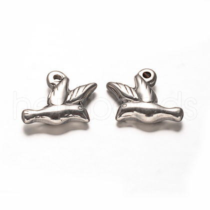 Peace Dove 304 Stainless Steel Charm Pendants STAS-D111-37-1
