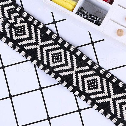 Ethnic Style Polyester Ribbon OCOR-WH0047-27-1