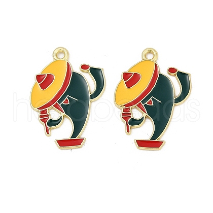 Cinco De Mayo Theme Alloy Enamel Pendants ENAM-V001-05O-G-1