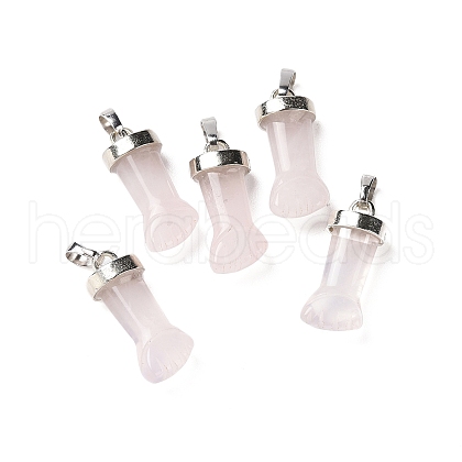 Natural Rose Quartz Pendants G-K322-01F-P-01-1