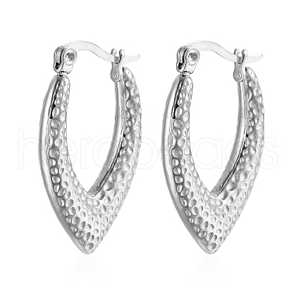 Non-Tarnish 304 Stainless Steel Hoop Earrings AJ0524-2-1