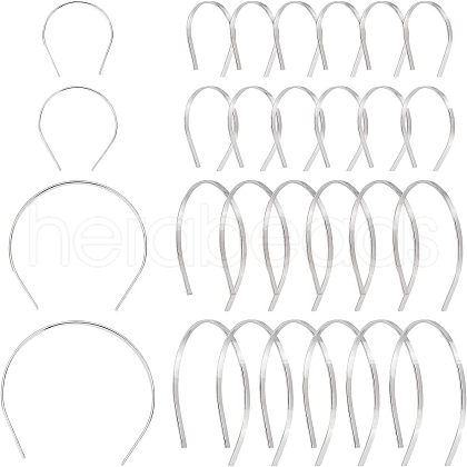 Fingerinspire 24Pcs 4 Style Iron Dolls Hair Hoop DIY-FG0002-74-1