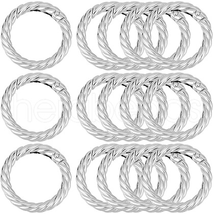 SOFPLATE 16Pcs Zinc Alloy Spring Gate Rings FIND-SP0001-09-1