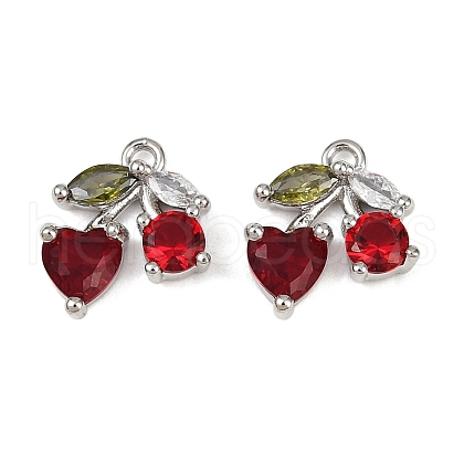 Brass Micro Pave Cubic Zirconia Pendants KK-P290-02A-P-01-1