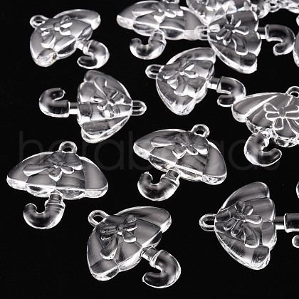 Transparent Acrylic Pendants TACR-T024-01B-205-1
