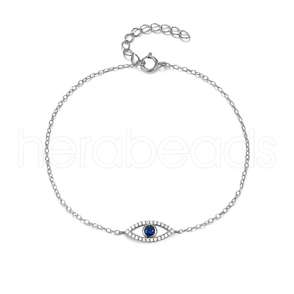 S925 Sterling Silver Evil Eye Link Bracelet AK1290-6-1