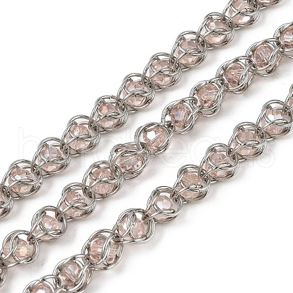 304 Stainless Steel Glass Link Chains CHS-L029-10P-05-1