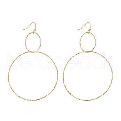 Vacuum Plating 304 Stainless Steel Dangle Earrings EJEW-L237-02G-1