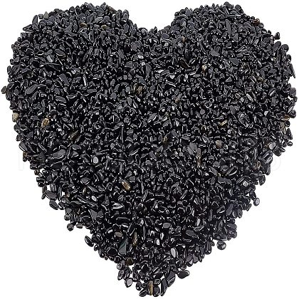 Natural Obsidian Chip Beads G-GA0001-16-1