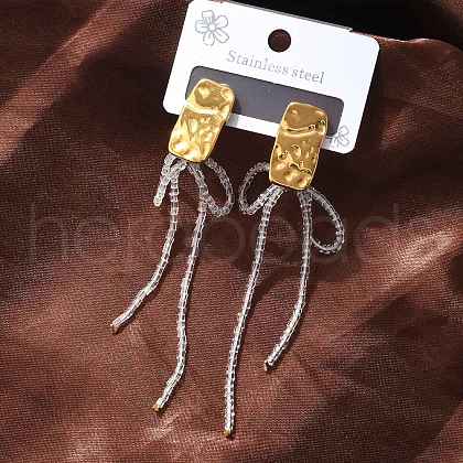 304 Stainless Steel Stud Earrings EJEW-S253-10B-G-1