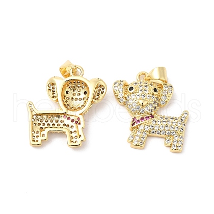 Brass Micro Pave Colorful Cubic Zirconia Pendants ZIRC-L103-040G-1