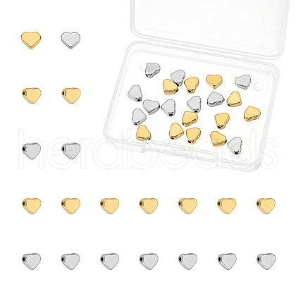 Unicraftale 20Pcs 2 Colors 304 Stainless Steel Beads STAS-UN0059-77-1