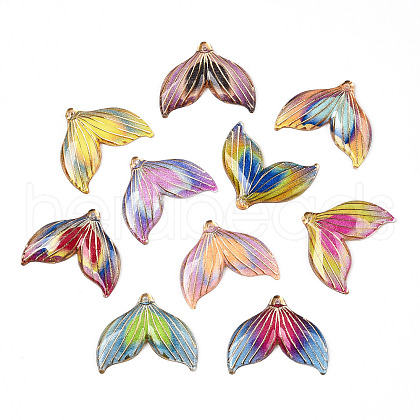 Printed Translucent Acrylic  Pendants OACR-T028-28A-1