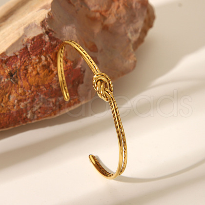 Knot Stainless Steel Cuff Bangles for Women TU4050-5-1