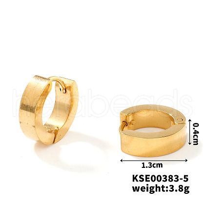 Fashionable Stainless Steel Mirror Polished Hoop Earrings for Hip-hop Street Style WQ4489-6-1