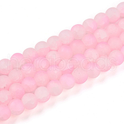 Crackle Glass Beads Strands GLAA-N009-8mm-02-1