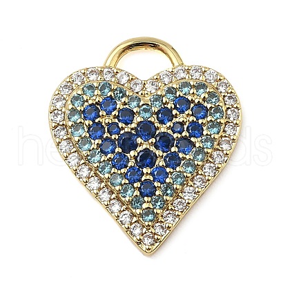 Brass Micro Pave Cubic Zirconia Pendants KK-I276-29G-03-1