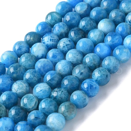 Natural Apatite Beads Strands G-I254-08H-1
