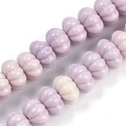 Synthetic Shell Dyed Carved Beads Strands SHEL-K007-10-1