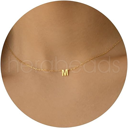 Brass Pendant Initial Necklaces for Women FS-WG1D7F7-26-1