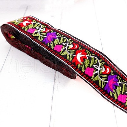 5M Ethnic Style Polycotton Embroidery Ribbon PW-WG33130-18-1