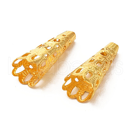 Zinc Alloy Filigree Bead Caps PALLOY-F306-01G-1