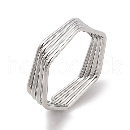 Non-Tarnish 304 Stainless Steel Finger Rings for Women RJEW-G315-02P-1
