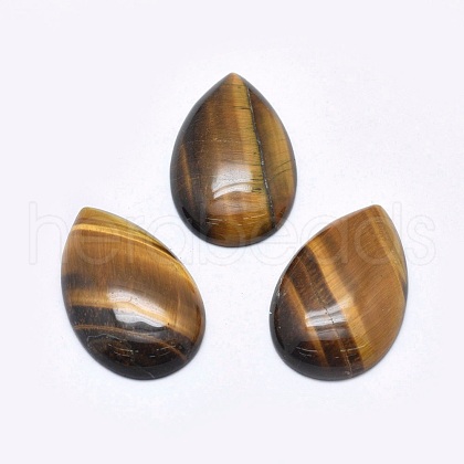 Natural Tiger Eye Cabochons G-P384-I01-1