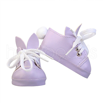 PU Leather Doll Rabbit Shoes DOLL-PW0010-07A-1