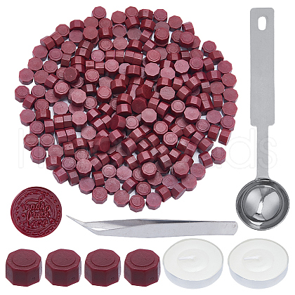 CRASPIRE 400Pcs Octagon Sealing Wax Particles DIY-CP0009-24A-1