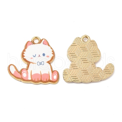 Alloy Enamel Pendants FIND-C037-20G-03-1
