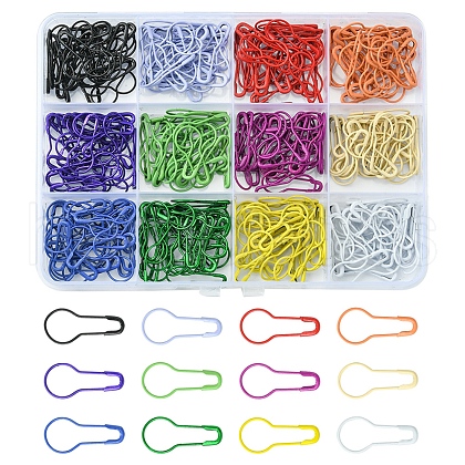 360Pcs 12 Colors Spray Painted Iron Calabash Pins IFIN-YW0001-65-1