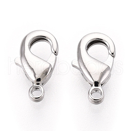 Brass Lobster Claw Clasps KK-YW0004-01A-P-1