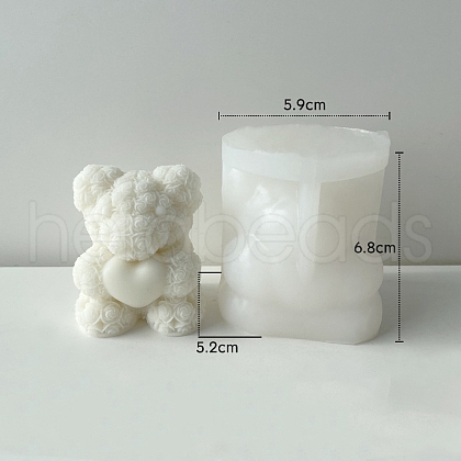 3D Bear DIY Silicone Candle Molds PW-WG85684-01-1