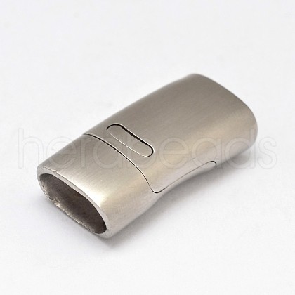 Tarnish Resistant 304 Stainless Steel Magnetic Clasps with Glue-in Ends STAS-D070-06-1