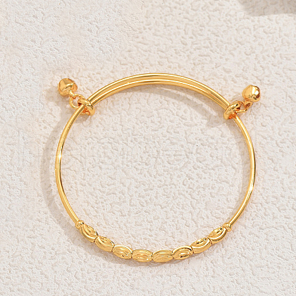 Adjustable Brass Charm Bangles CY7936-3-1