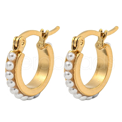 PVD Vacuum Plating 202 Stainless Steel Hoop Earrings EJEW-H003-40G-01-1