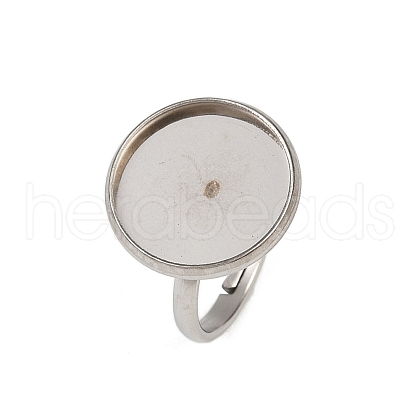 304 Stainless Steel Cuff Ring Components STAS-D372-05P-01E-1