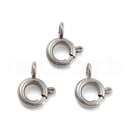 Non-Tarnish 316 Stainless Steel Spring Ring Clasps STAS-B072-08P-02-1
