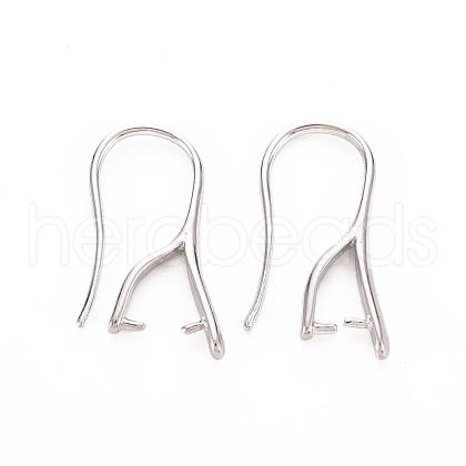 Brass Earring Hooks KK-R037-05P-A-1