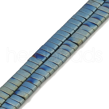 Electroplated Frosted Non-magnetic Synthetic Hematite Beads Strands G-G089-A01-12-1