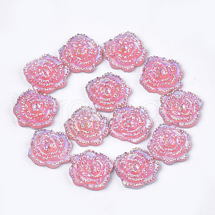 Resin Rhinestone Cabochons CRES-T012-02C-1