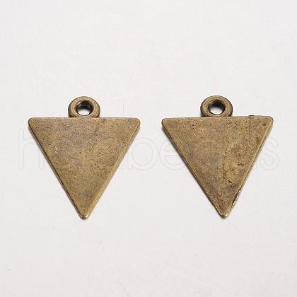 Triangle Tibetan Style Alloy Blank Tag Pendants PALLOY-K110-26AB-NR-1