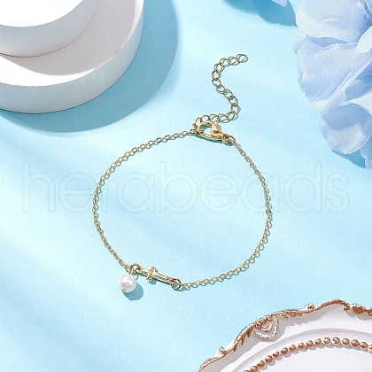 Brass Cable Chain Bracelets BJEW-JB11598-02-1